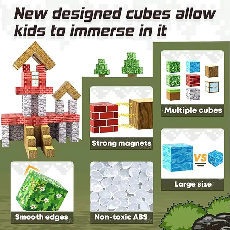 Buildix magnetische bouwset, perfect cadeau voor creatieve kinderen; eindeloos speelplezier met blokken.