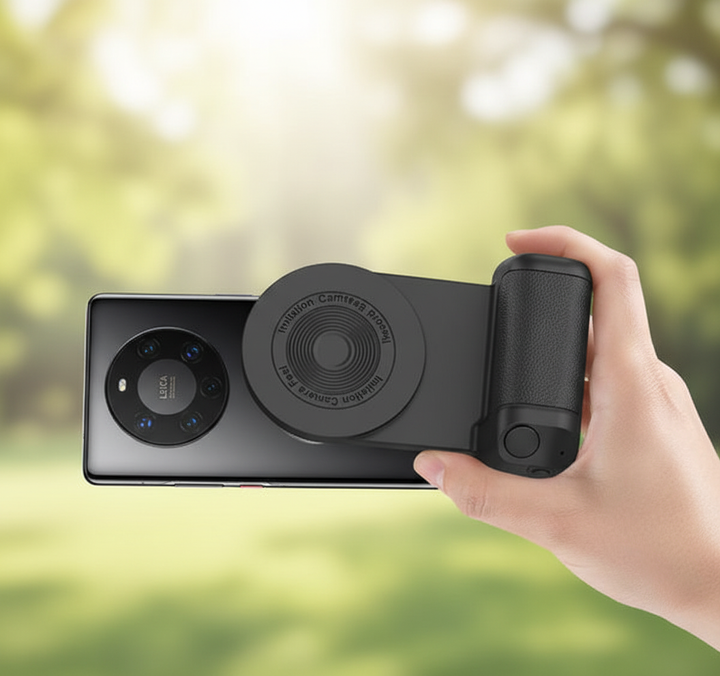 Magnetische telefoonhouder stabilisator met draadloos opladen, ideaal voor stabiele videografie en fotografie met je smartphone.