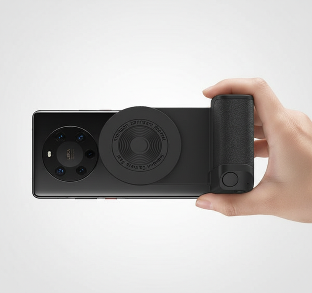 Compacte magnetische stabilisator voor smartphones, perfect voor vloeiende opnames en mobiele contentcreatie met Qi-laden.