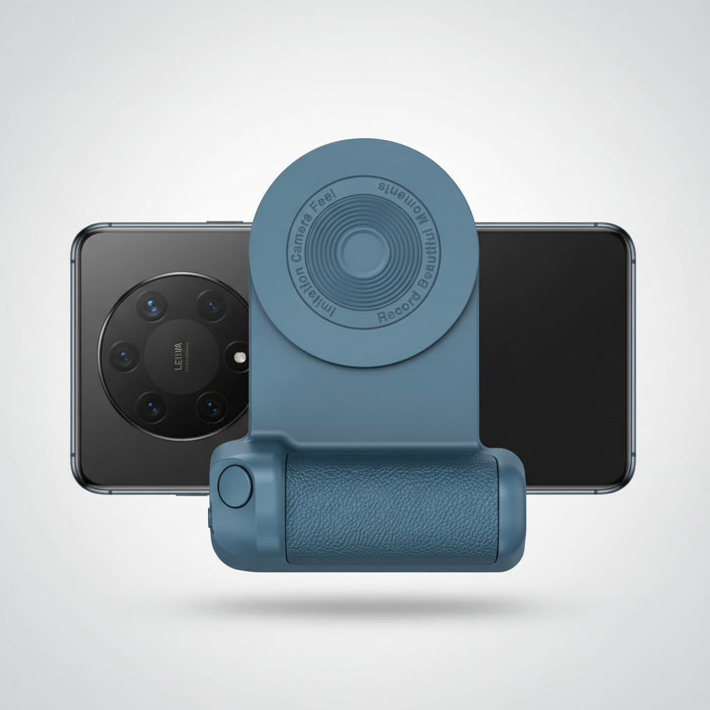 Multifunctionele magnetische telefoonstandaard & stabilisator; laad je telefoon draadloos op tijdens filmen of fotograferen.