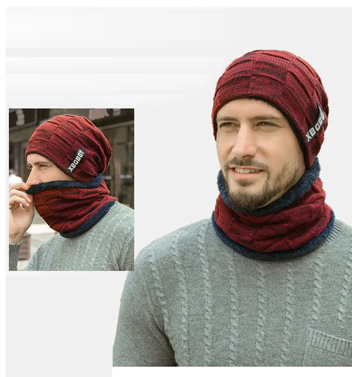 Unisex warme winterset: muts en sjaal, ideaal voor koudedagen. Stijlvol en comfortabel.