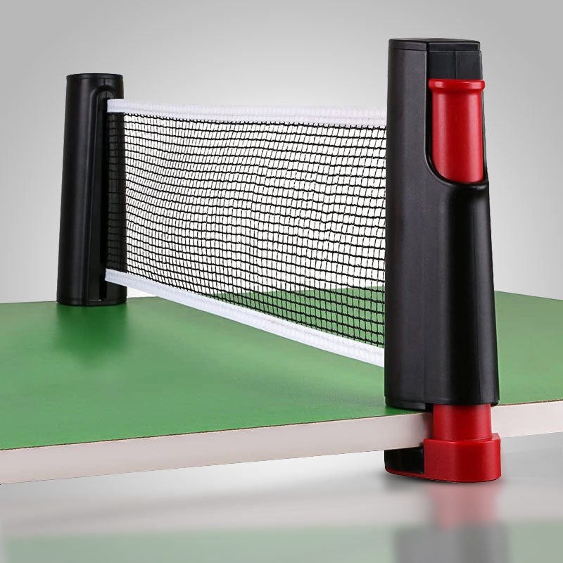Draagbaar tafeltennisnet, uitschuifbaar en inklapbaar. Ideaal voor binnen en buiten pingpong plezier.