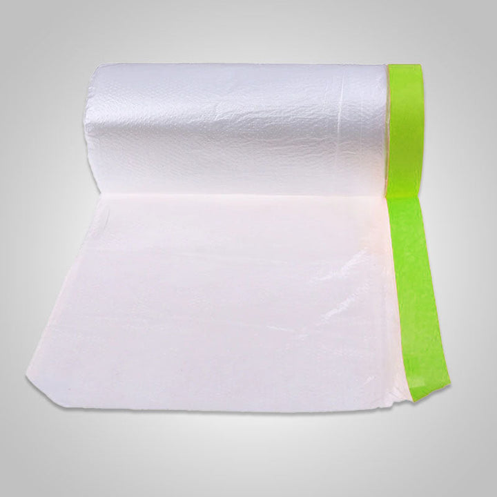 Schilders afdekfolie met geïntegreerde afplaktape. Snel en stofvrij afplakken voor schilderwerk.