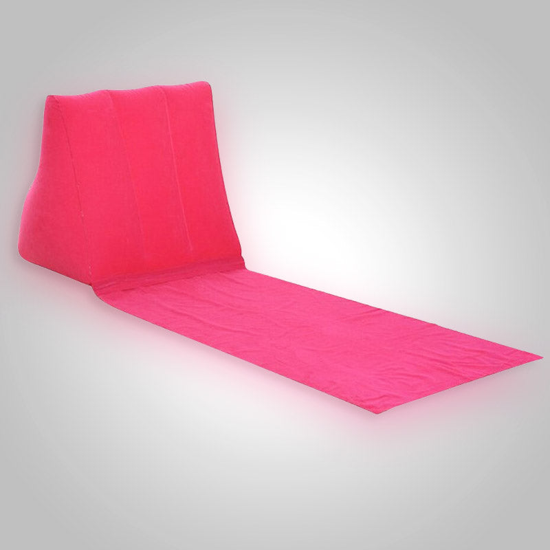 Unisex opblaasbare lounger voor ultiem comfort onderweg; ideaal als draagbare strandstoel of kampeerstoel.