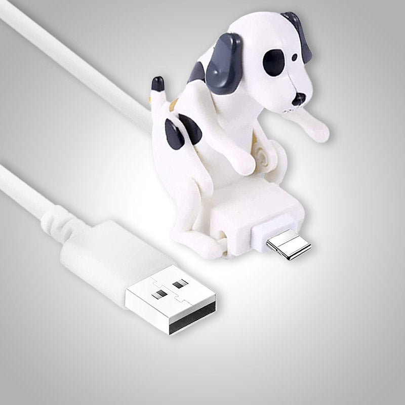 Hilarische hondenoplader met Micro-USB kabel. Een uniek en grappig cadeau voor smartphone.