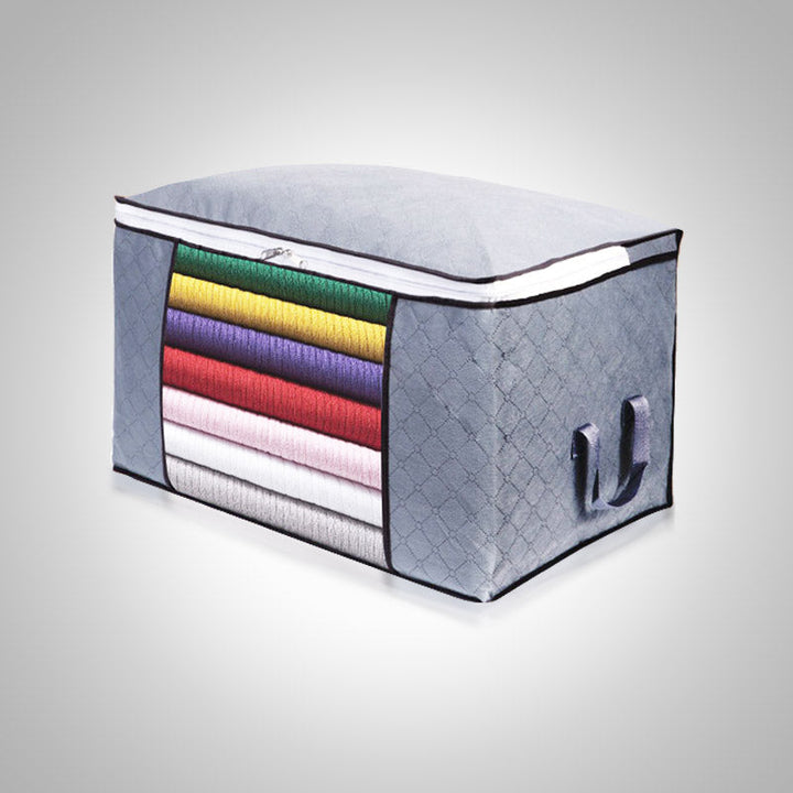 Stevige kledingtas met rits voor stofvrije opslag van kleding, beddengoed of handdoeken. Handige organizer.