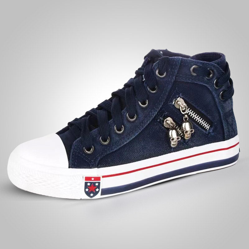 Casual blauwe damesmode sneakers, bieden optimaal comfort voor elke stap.
