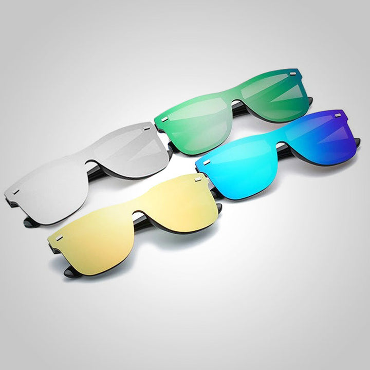 Hedendaagse randloze zonnebril voor unisex, met hoogwaardige UV400 lensbescherming.