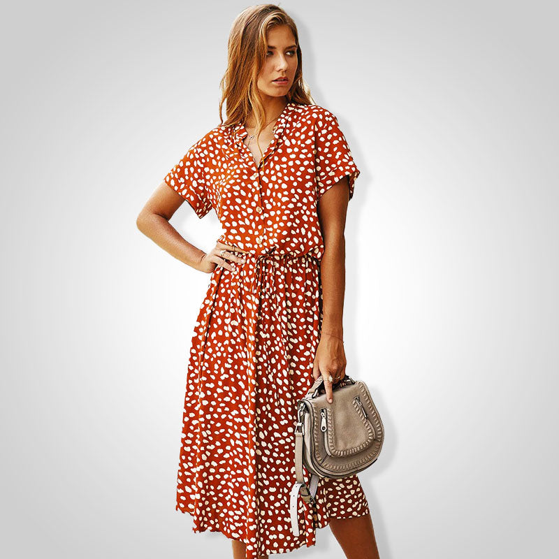 Trendy dames zomerjurk met vrolijke print, een comfortabele en stijlvolle outfit voor elke vrouw.