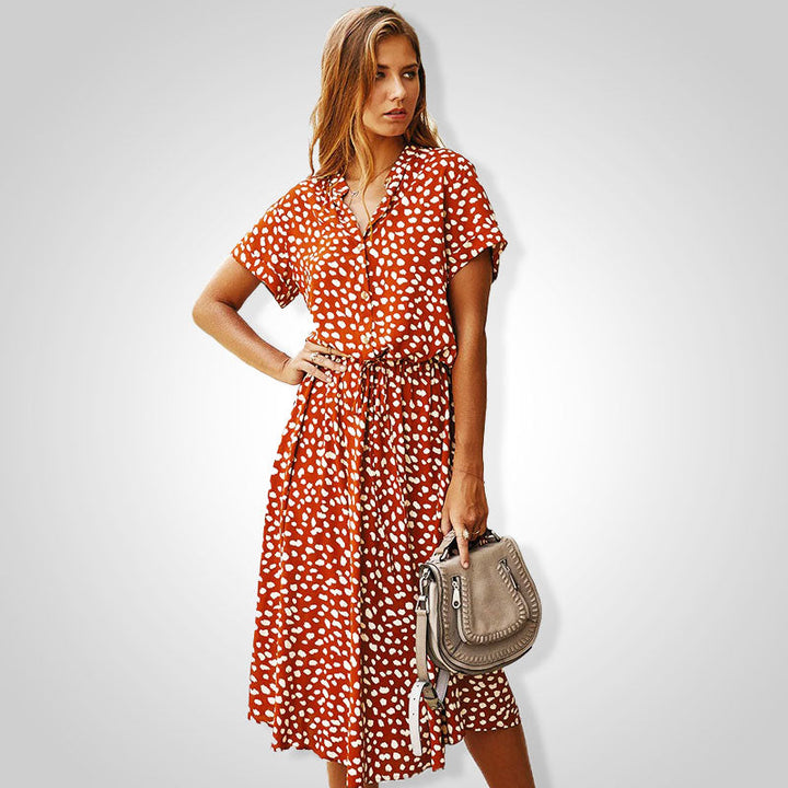 Trendy dames zomerjurk met vrolijke print, een comfortabele en stijlvolle outfit voor elke vrouw.