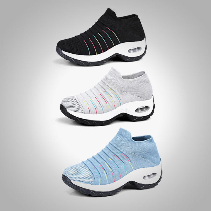 Modieuze FeetyGO damessneakers, vetersloos en lichtgewicht. Ideaal voor pijnvrij casual lopen.