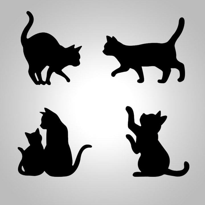 Compacte LED kattenlamp voor sfeerverlichting, met bewegings- en geluidssensor. Decoratief.