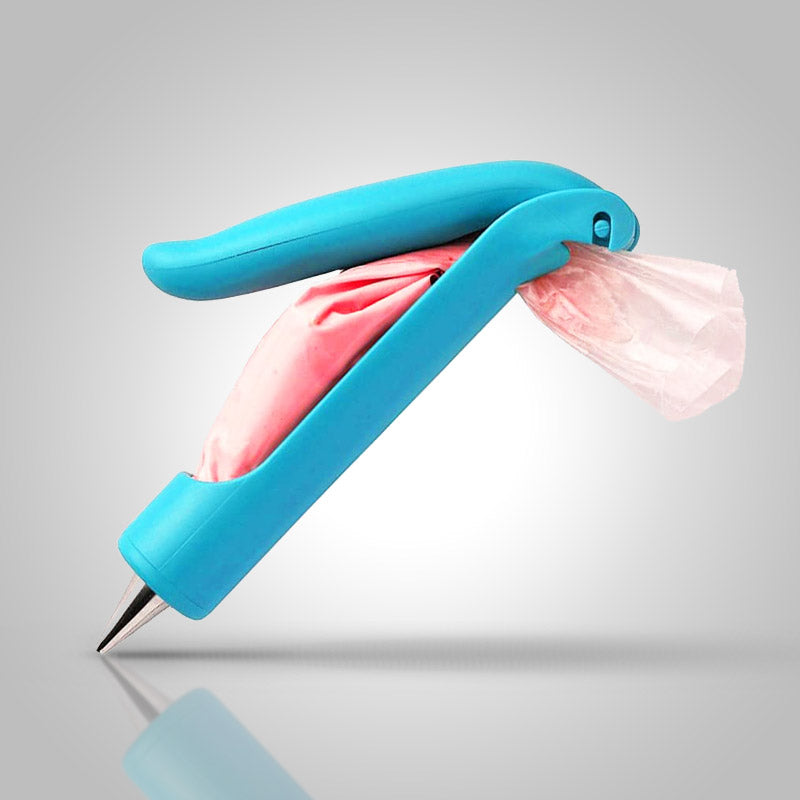 Voorbeeld van diverse patronen en teksten gemaakt met de taart decoratie pen, voor elk bakproject.
