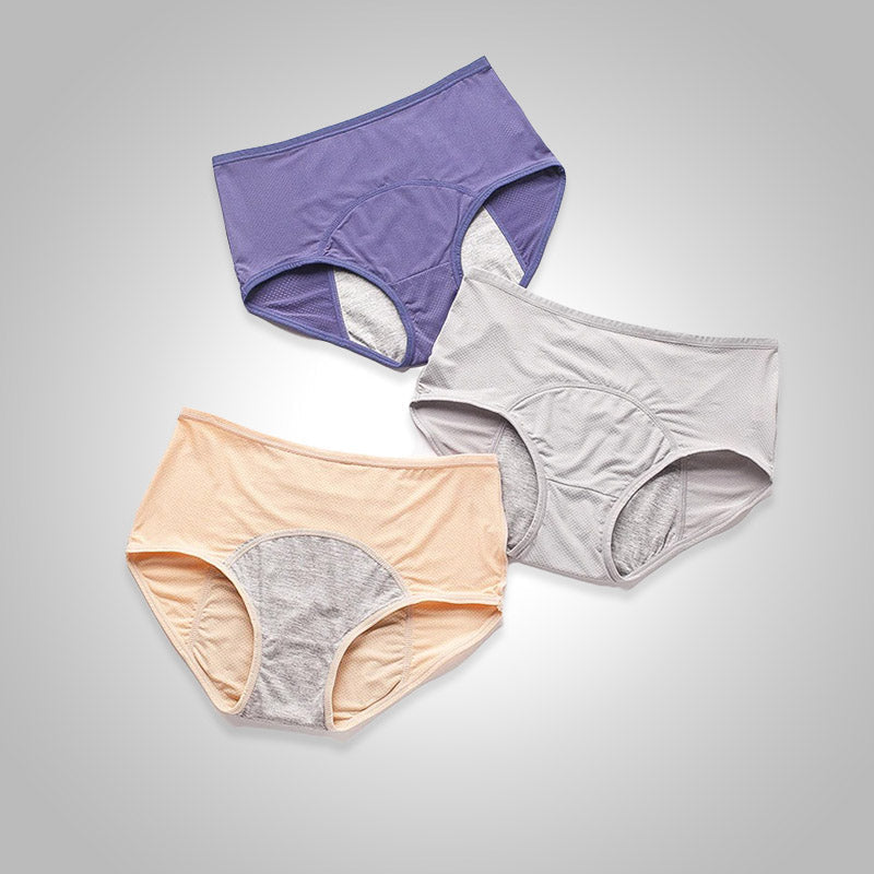 Innovatieve beschermende laag van deze lekvrije menstruatieslip, voor zorgeloze periodes en betrouwbare bescherming.