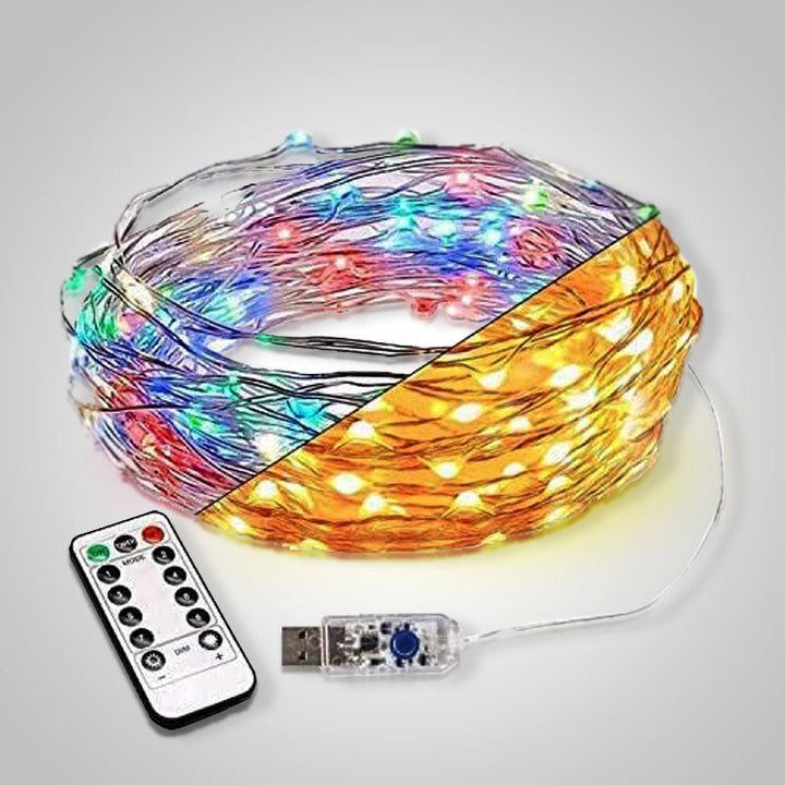 Rustgevend LED lichtgordijn in de slaapkamer, zachte sfeerverlichting voor een serene sfeer.