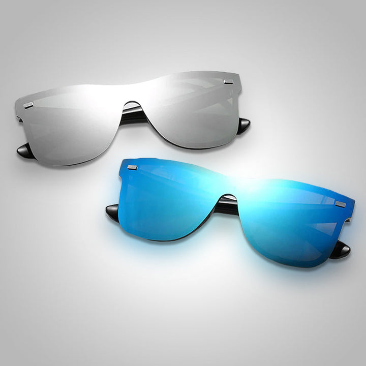 Comfortabele randloze zonnebril, unisex, met UV400 filter voor optimale oogbescherming.