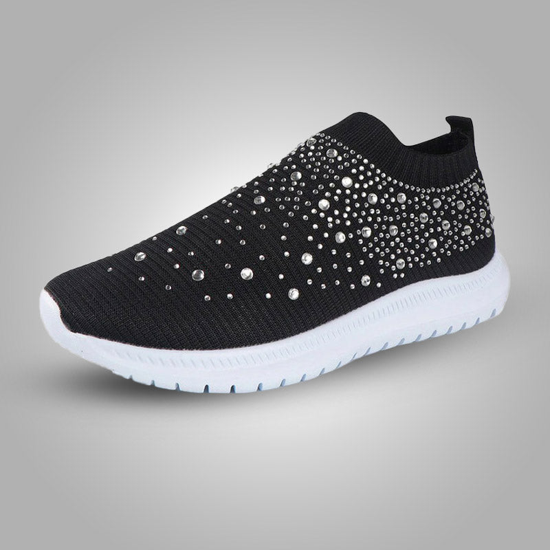 Dames bling sneakers, stijlvol en comfortabel, perfect voor dagelijks gebruik.