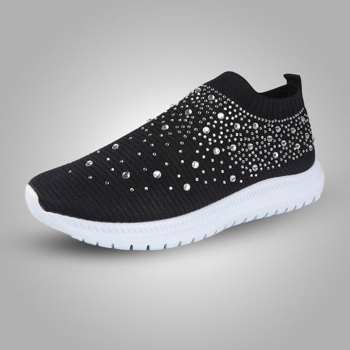 Dames bling sneakers, stijlvol en comfortabel, perfect voor dagelijks gebruik.