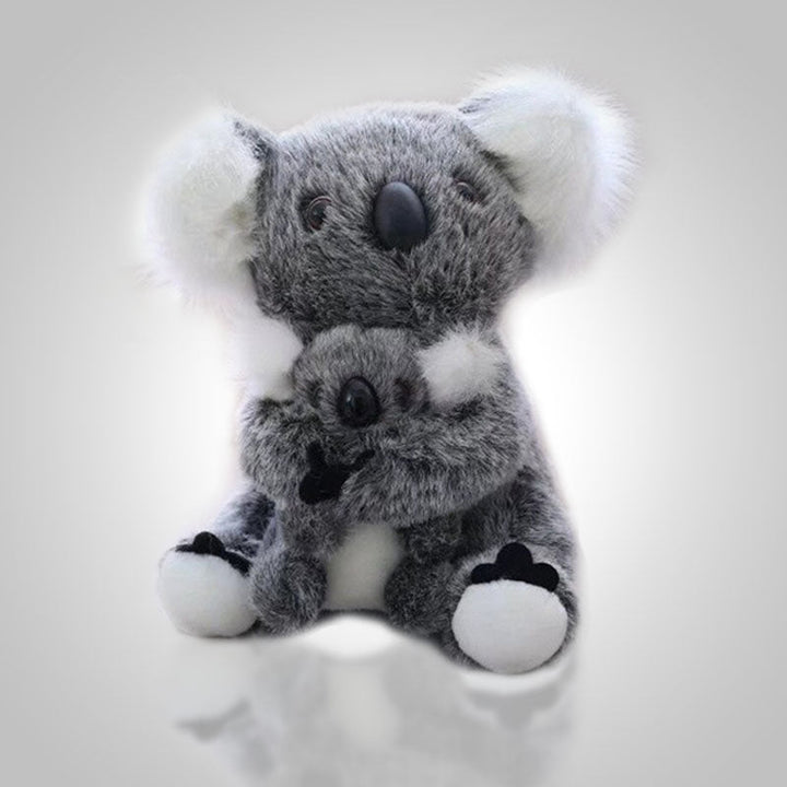 Zachte grijze pluche koala knuffel van 28 cm voor kinderen, perfect om te knuffelen.