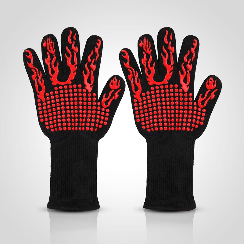 Geniet veilig van BBQ en koken met comfortabele, hittebestendige unisex handschoenen.