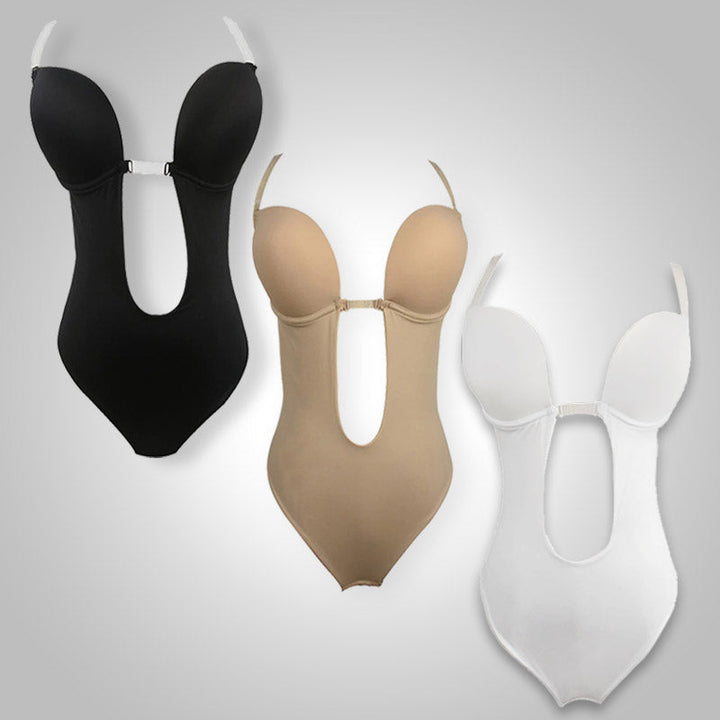 Naadloze backless BH shaper voor dames, gemaakt van zacht, ademend spandex.