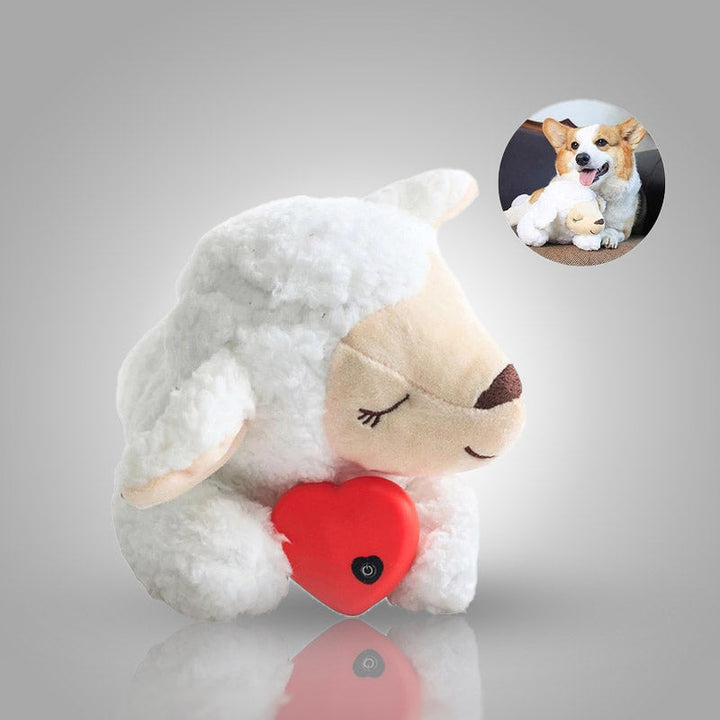 Rustgevende puppy knuffel met hartslag, helpt bij scheidingsangst en eenzaamheid voor jonge honden.