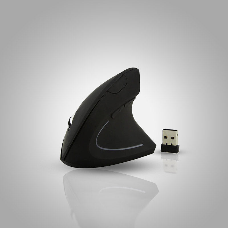 Ergonomische draadloze muis voor comfortabel computerwerk, voorkomt RSI. Ideaal voor kantoor/thuiswerkplek.