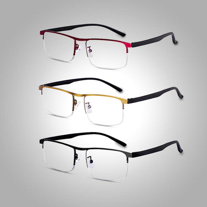 Veelzijdige unisex leesbril, intelligent multifocaal design voor diverse activiteiten.