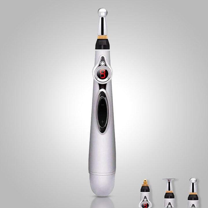 Unisex elektrische acupunctuur pen voor naaldloze pijnverlichting en spierstimulatie, bevordert welzijn.