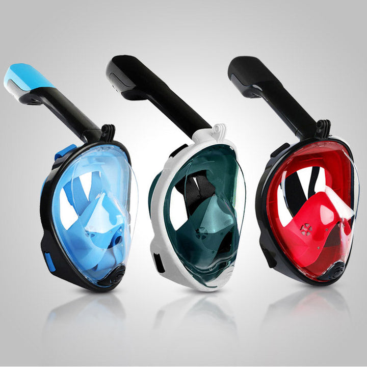 Volledig gezicht snorkelmasker voor volwassenen. Comfortabel en anti-condens voor helder onderwaterzicht.