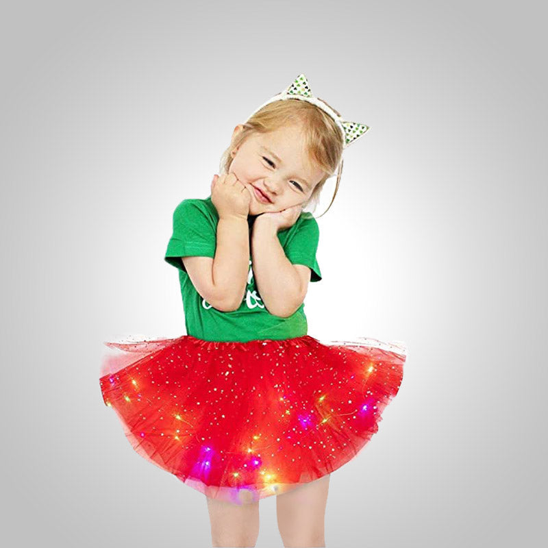 Meisjes magische LED tutu rok in verschillende kleuren, perfect voor elk verkleedfeest.