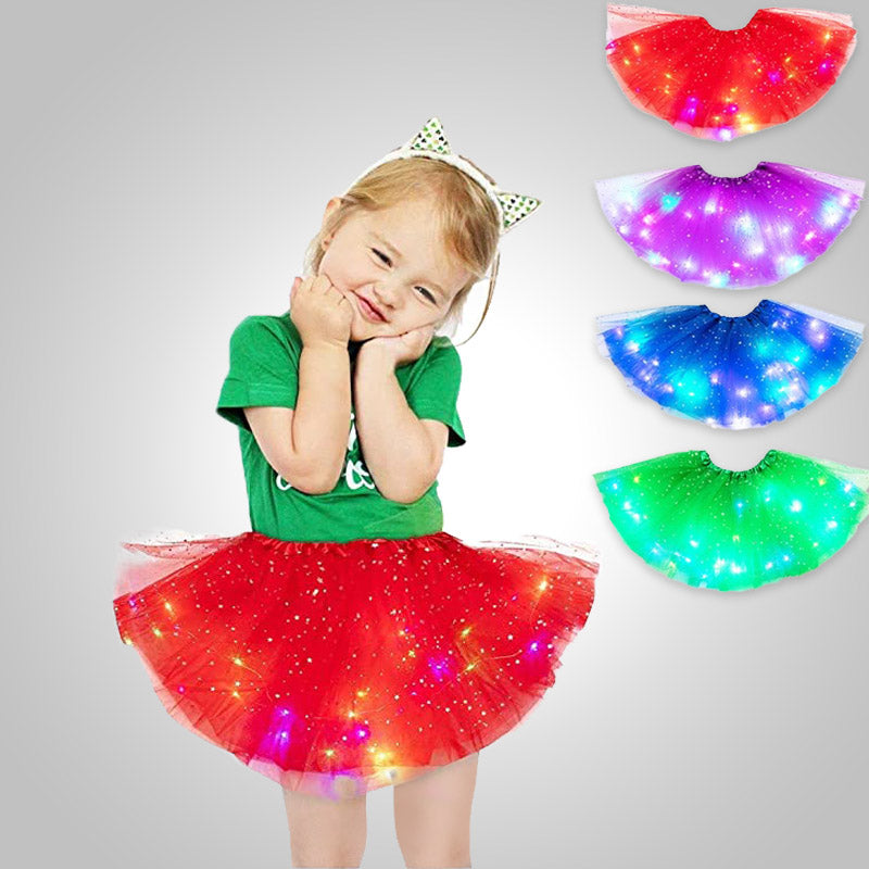 Lichtgevende kindertutu rok, perfect als uniek cadeautje meisjeskleding voor elke gelegenheid.