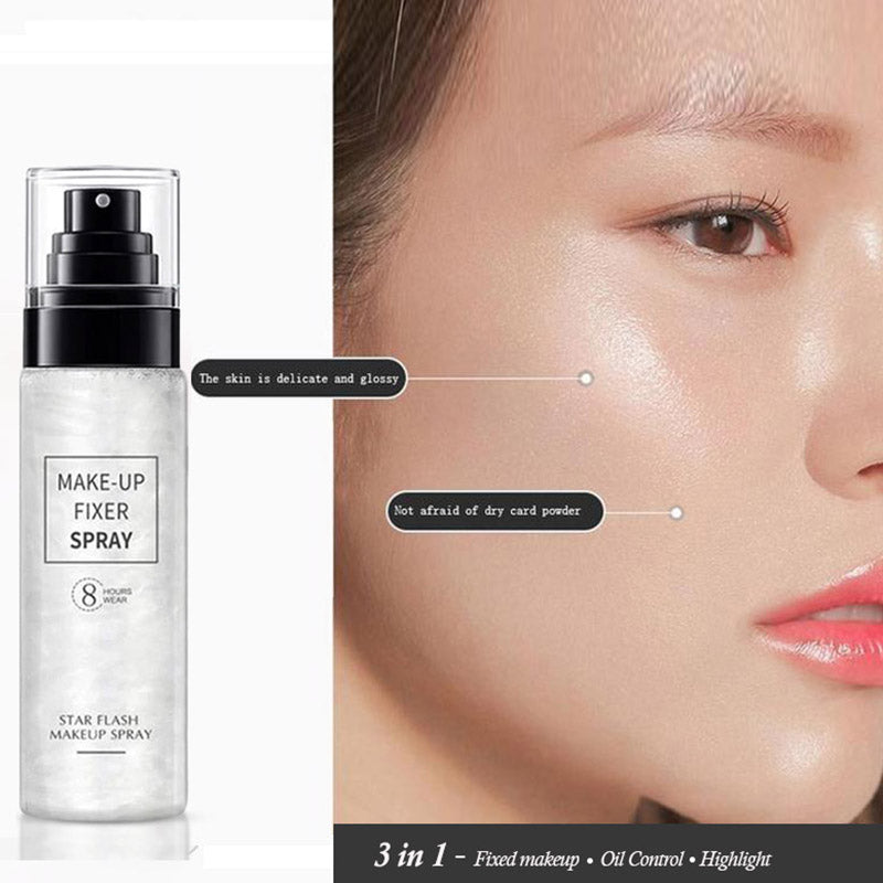 Verfrissende Make-up Fixeer Spray die make-up lang fixeert en een frisse, natuurlijke matte uitstraling geeft.