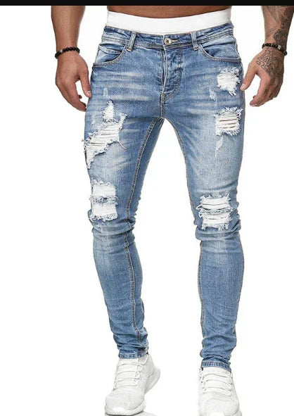 Comfortabele heren jeans, zachte spijkerbroek ideaal voor mannen en dagelijkse casual mode.