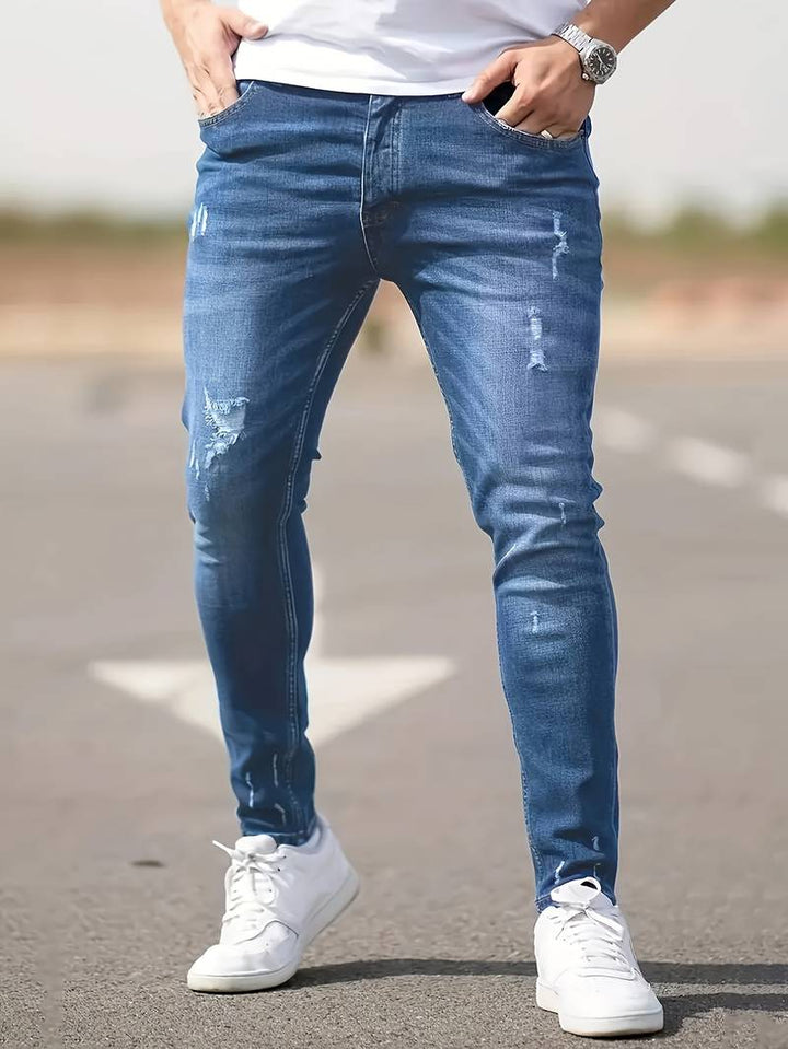 Heren spijkerbroek, modern comfort jeans voor mannen. Veelzijdig en stijlvol voor dagelijkse kleding.
