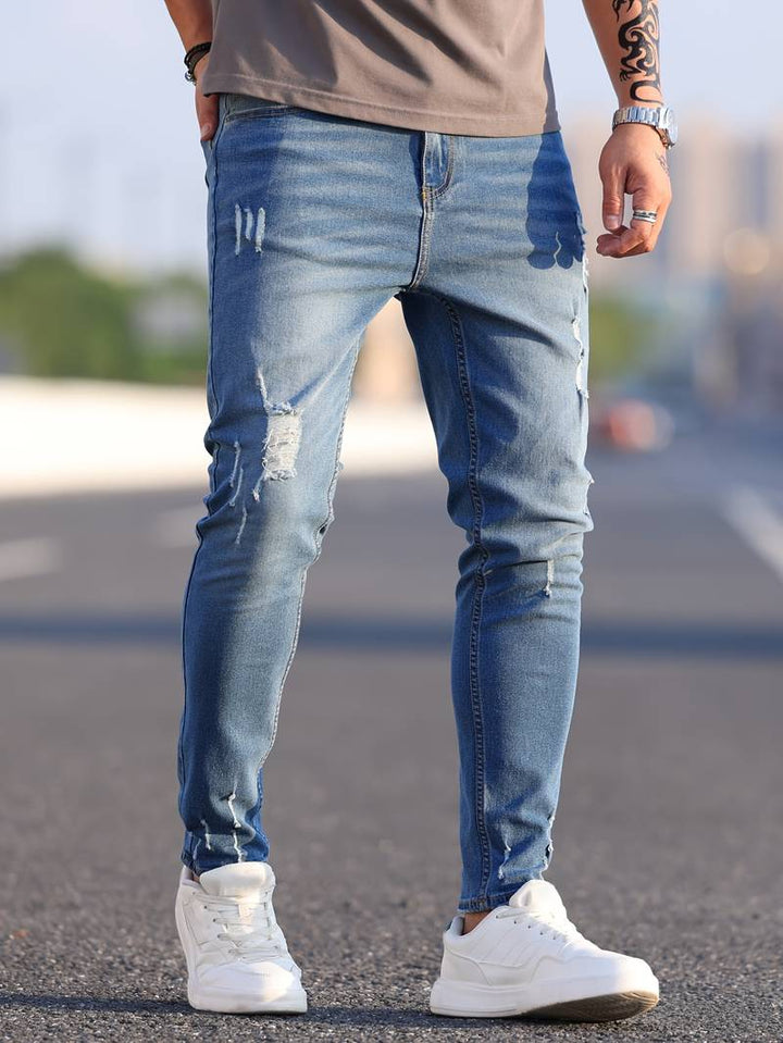 Stijlvolle heren spijkerbroek, moderne regular tapered jeans voor een trendy mannen mode look.