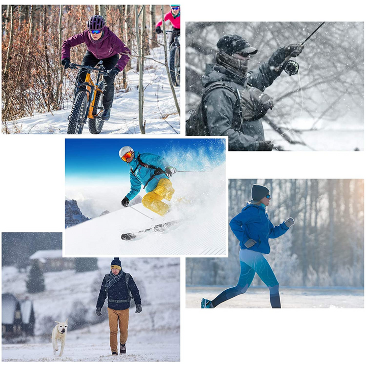Winddichte wintermuts met gezichtsbescherming, perfect voor koude dagen.