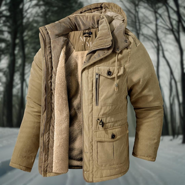 Casual heren winterjas met capuchon, perfect voor dagelijks gebruik en stijlvolle wintermode.