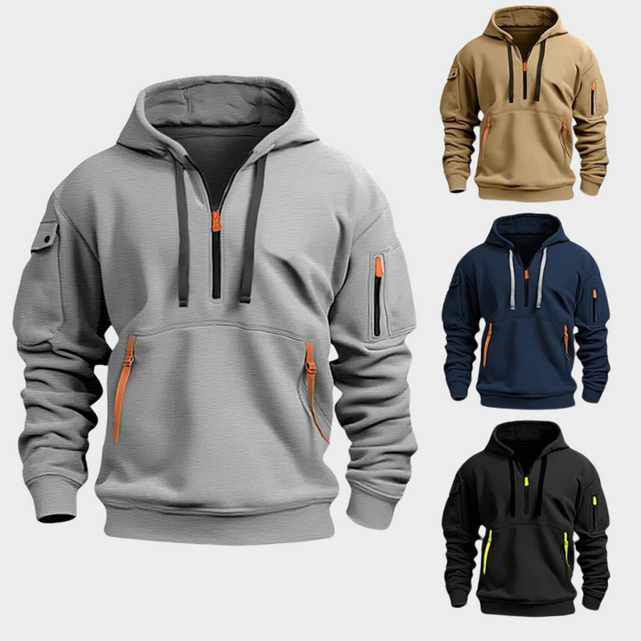 Heren hoodie Ben, een veelzijdige en stijlvolle trui. Perfect voor winterkleding en dagelijkse outfits.