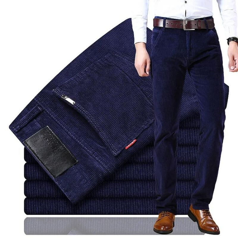 Veelzijdige en comfortabele Mave heren corduroy broek, klassiek en stijlvol voor diverse gelegenheden.