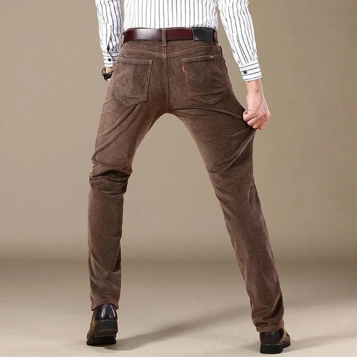 Stijlvolle donkerblauwe heren corduroy broek van Mave, ideaal voor casual en veelzijdige looks.