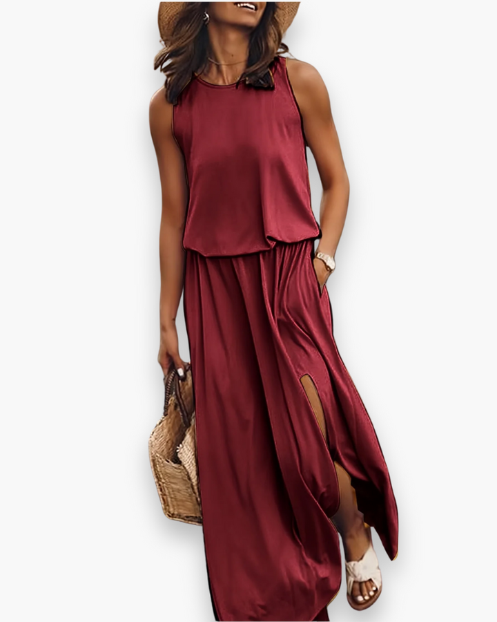 Casual maar chique dames maxi-jurk, perfecte zomerjurk voor comfort en stijl in diverse kleuren.
