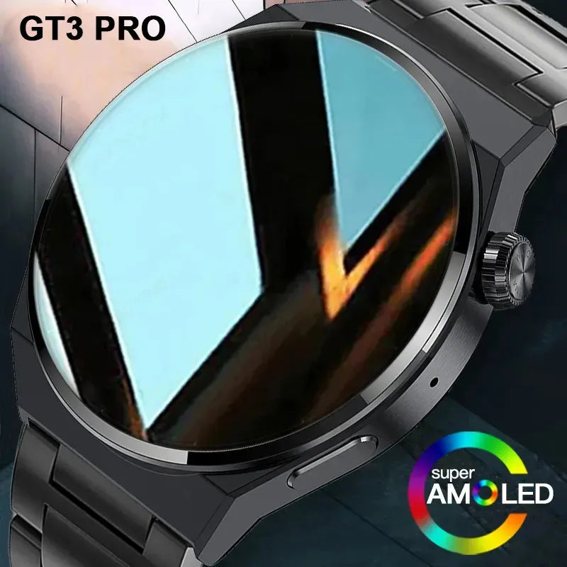 Zilveren unisex smartwatch met stalen band, een klassiek horloge met moderne tech functies.