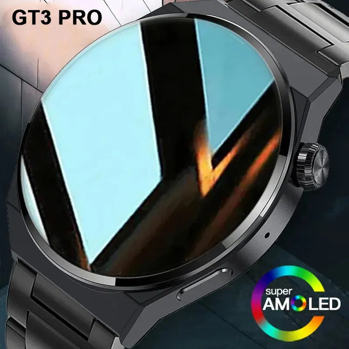 Zilveren unisex smartwatch met stalen band, een klassiek horloge met moderne tech functies.