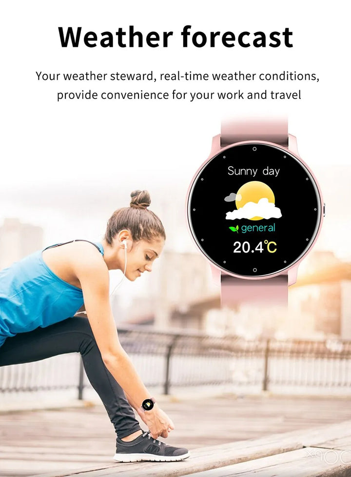 Smartwatch verbindt naadloos met smartphone voor oproepen, berichten en app-meldingen onderweg.