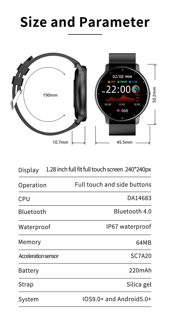 Geavanceerde gezondheidstracker smartwatch meet zuurstofverzadiging en slaapkwaliteit, een slimme gadget.