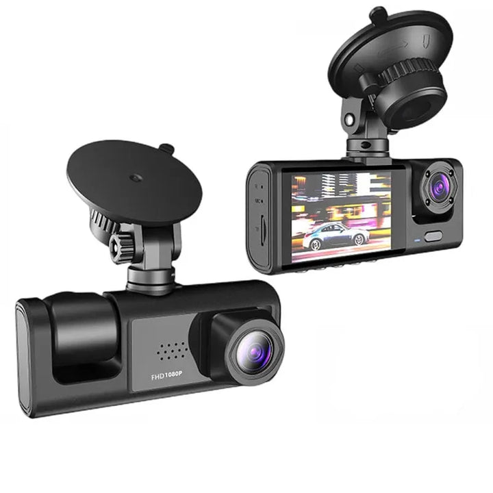 Universele auto dashcam met IR nachtzicht, groothoeklens en Full HD opname voor optimale verkeersveiligheid.