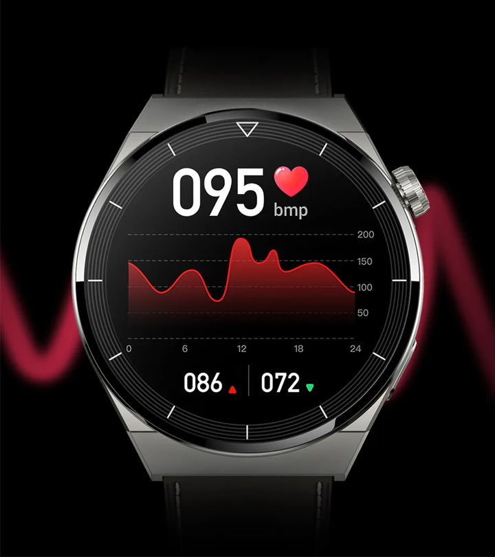 Smartwatch in actie: toont inkomend gesprek op het scherm, HD bellen direct vanaf je pols.