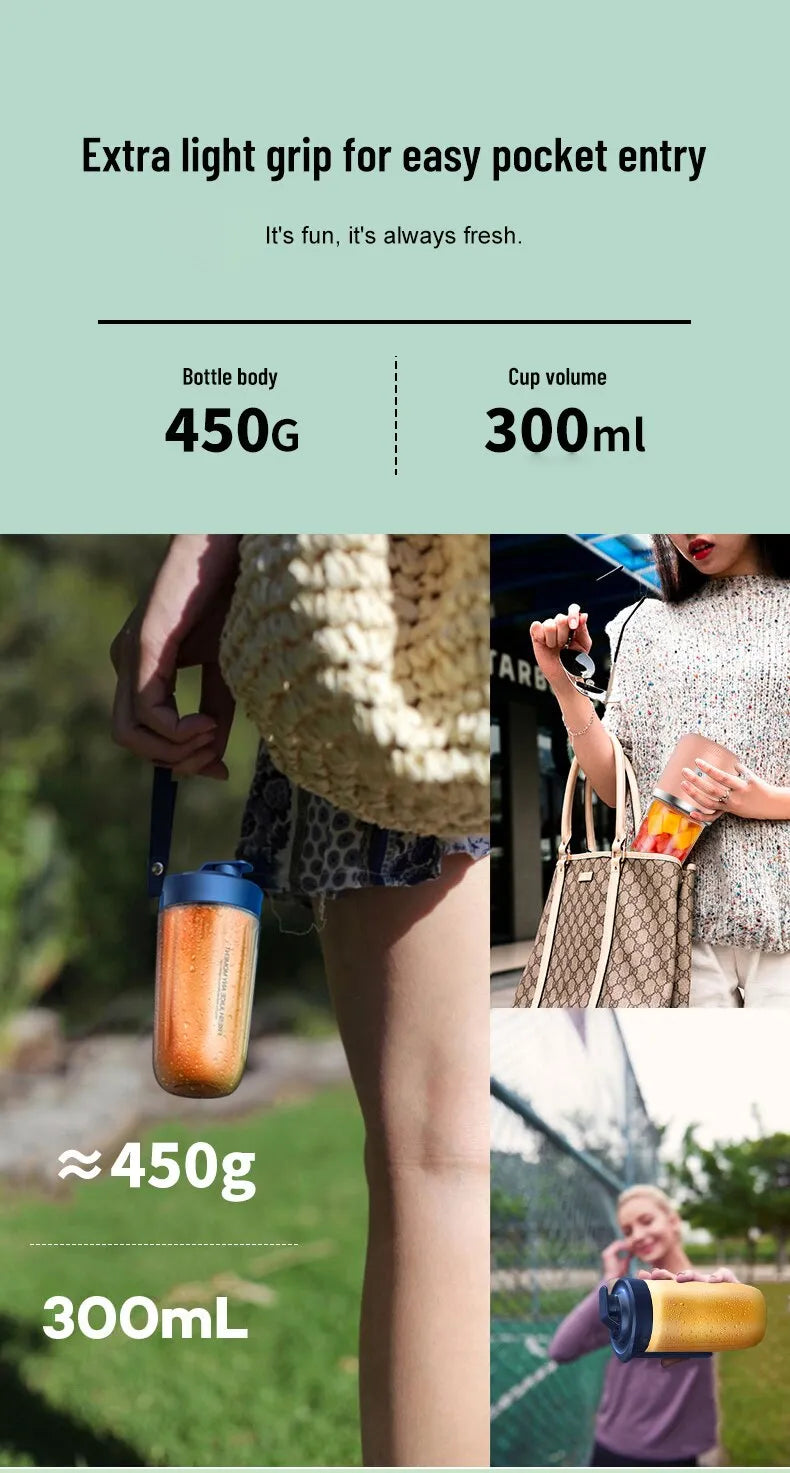 Draagbare elektrische fruitpers, essentieel voor een gezonde levensstijl.