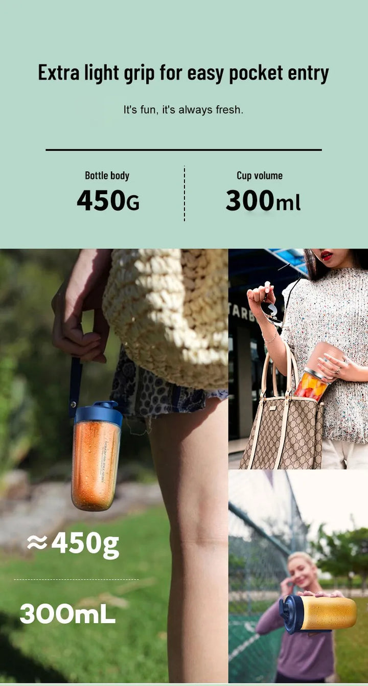 Draagbare elektrische fruitpers, essentieel voor een gezonde levensstijl.